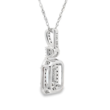 Aquamarine Diamond Fashion Pendants 10KT White Gold Bids.com