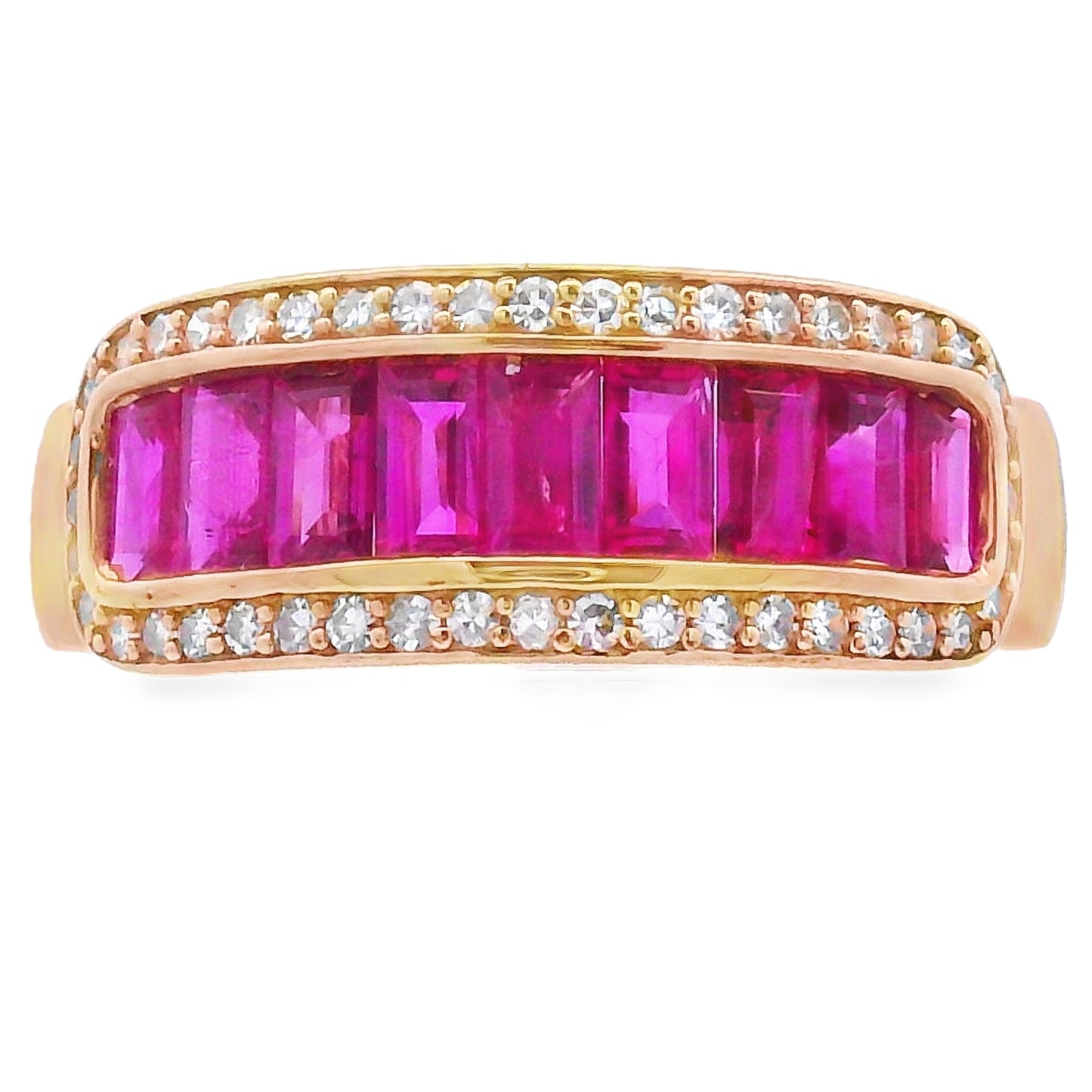 Genuine 1.10ct Ruby Diamond Ring 10KT Yellow Gold Bids.com