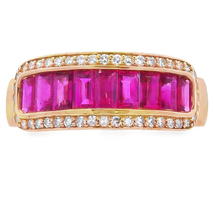Genuine 1.10ct Ruby Diamond Ring 10KT Yellow Gold Bids.com
