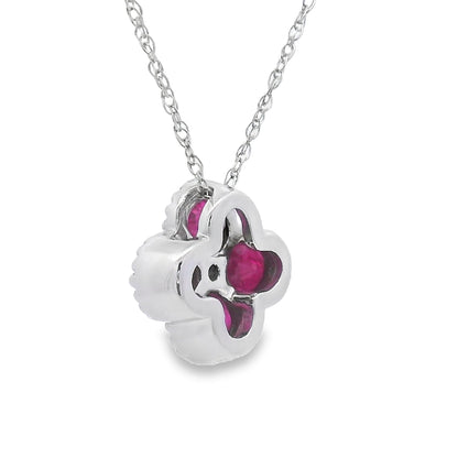 .77ct Ruby Diamond Fashion Pendants 14KT White Gold Bids.com
