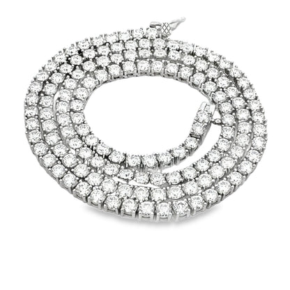 15.14ct Moissanite Tennis Necklace Sterling Silver Bids.com