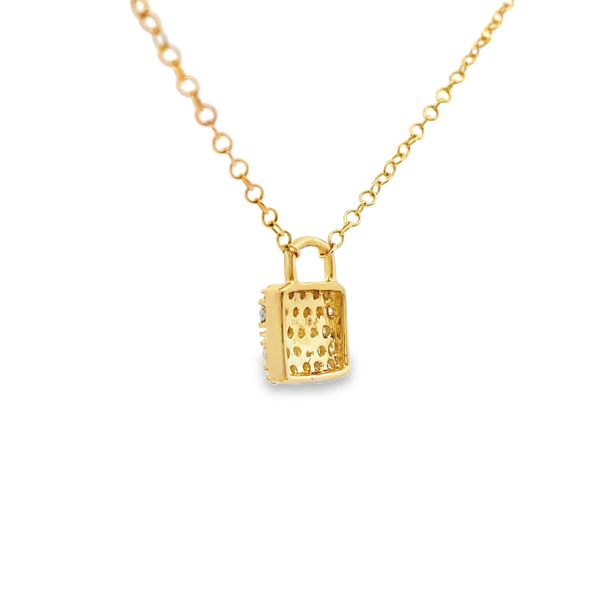 Natural .20ct Diamond Fashion Pendants 10KT Yellow Gold Bids.com