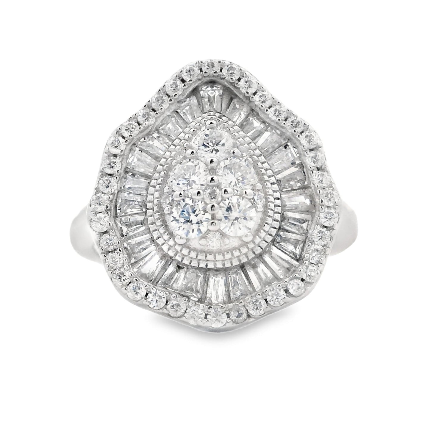 Natural Cubic Zirconium Ring Sterling Silver Bids.com
