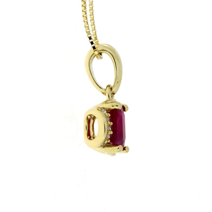 .63ct Ruby Diamond Fashion Pendants 14KT Yellow Gold Bids.com