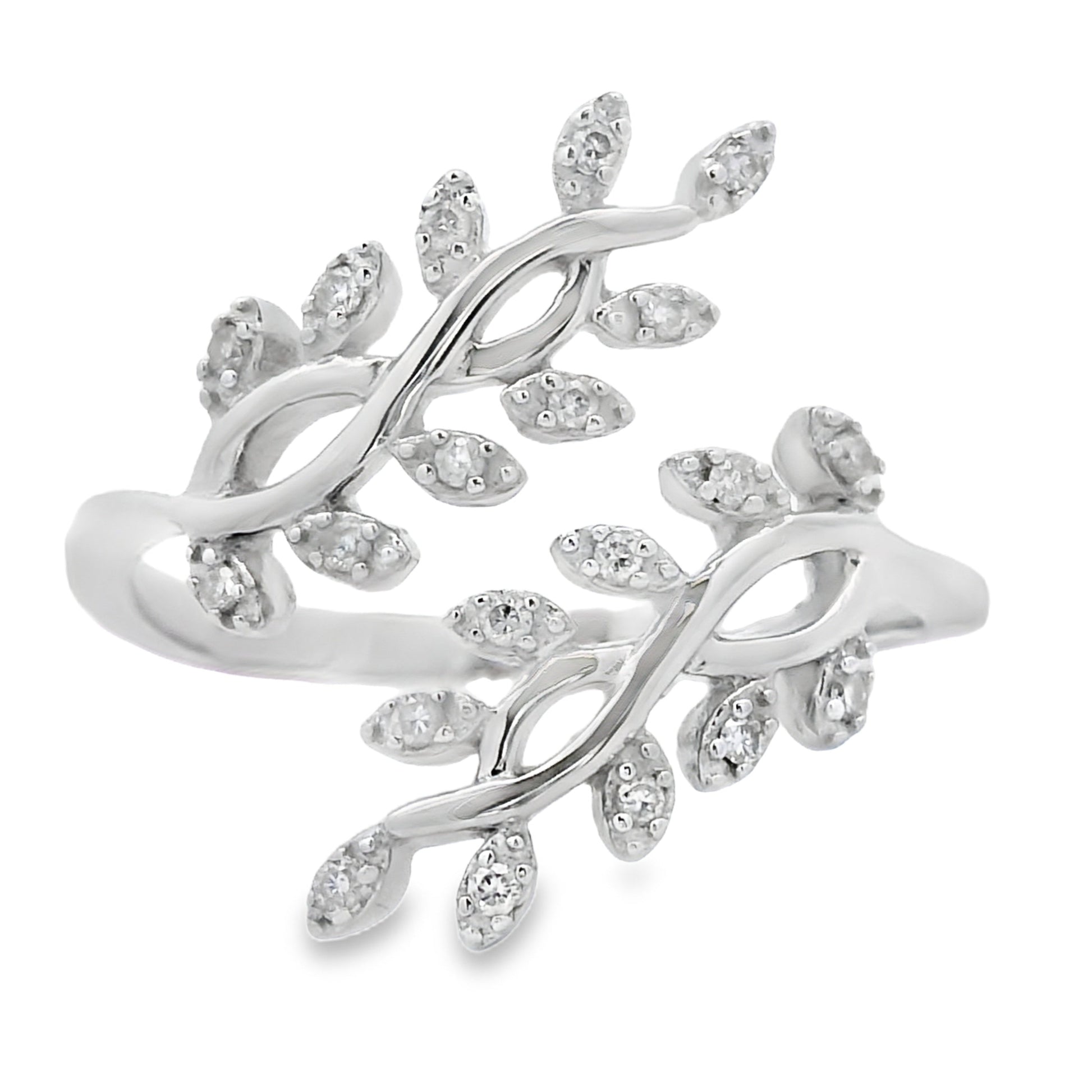 Natural .10ct Diamond Ring Sterling Silver Bids.com
