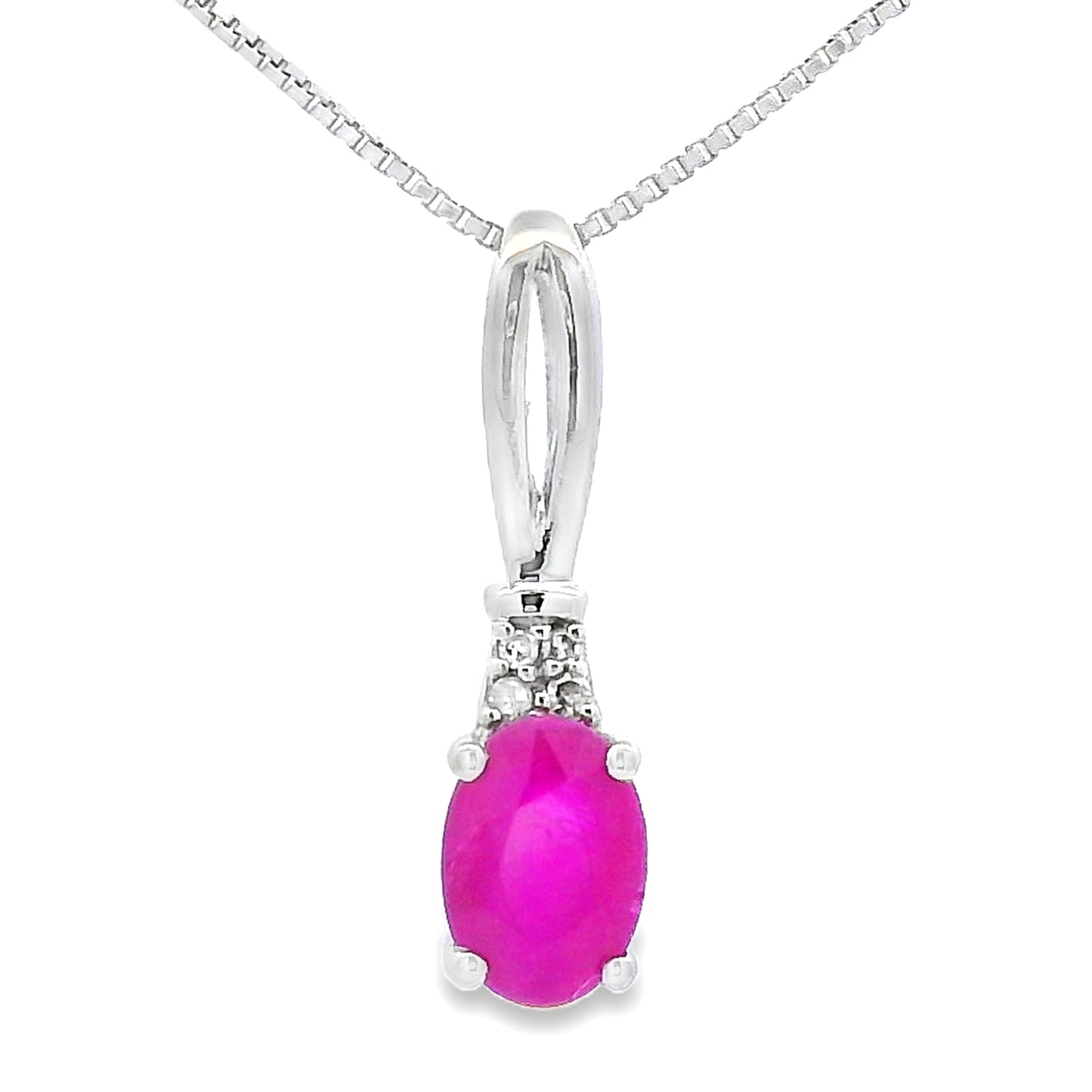 .38ct Ruby Diamond Fashion Pendants 10KT White Gold Bids.com