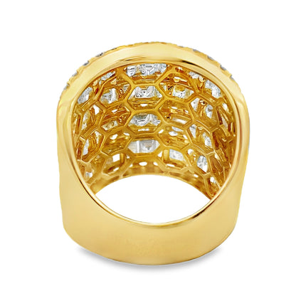 Genuine 6.65ct Diamond Ring 18KT Yellow Gold Bids.com