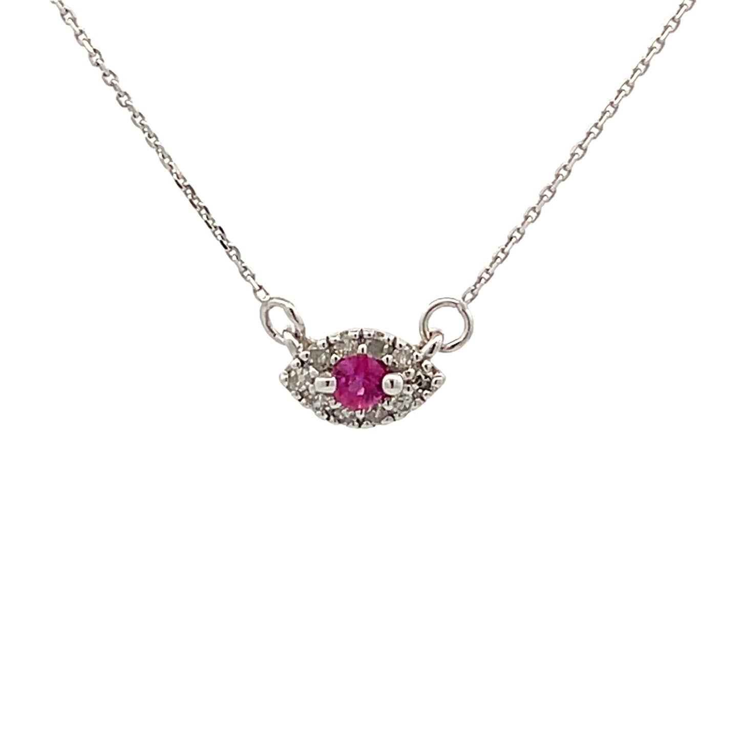 .14ct Ruby Diamond Fashion Pendants 14KT White Gold Bids.com