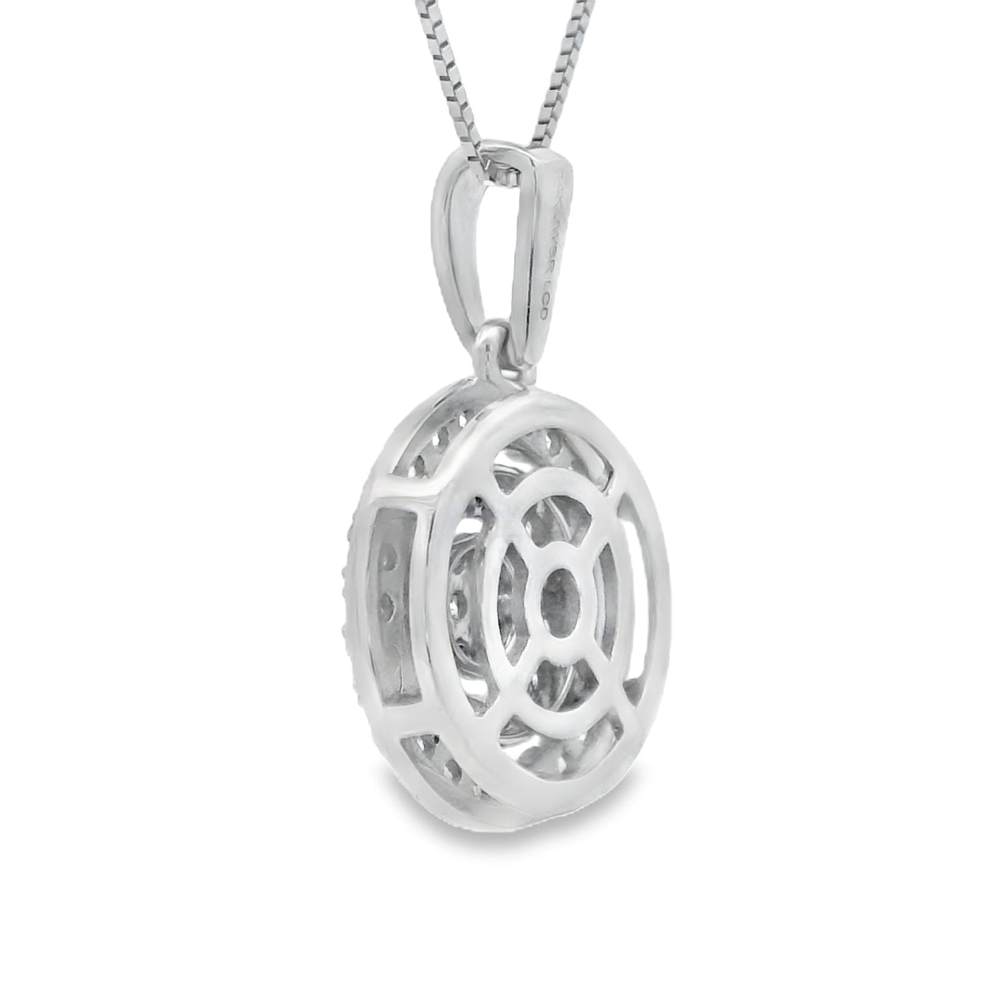 Lab Grown Diamond Fashion Pendants 14KT White Gold Bids.com