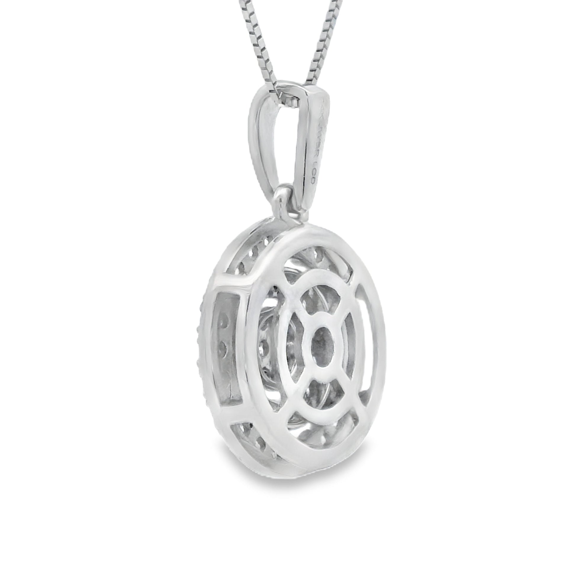 Lab Grown Diamond Fashion Pendants 14KT White Gold Bids.com