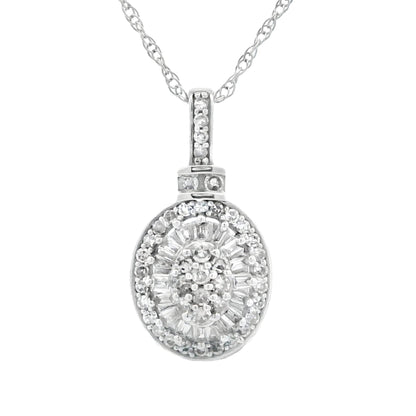 Genuine .25ct Diamond Fashion Pendants 10KT White Gold Bids.com