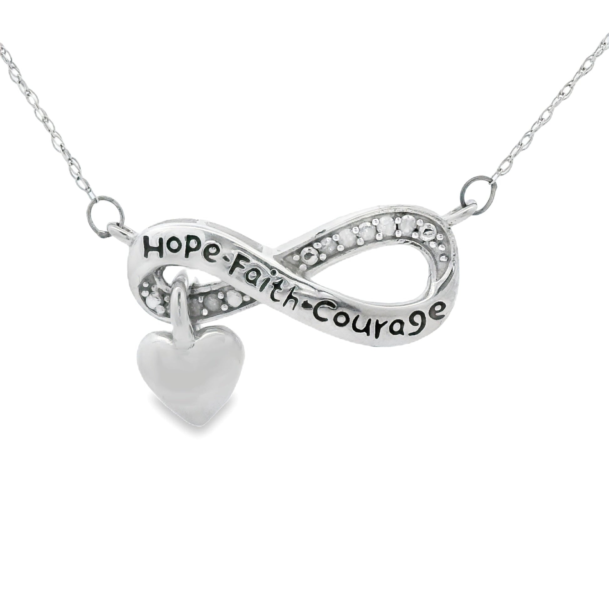 Natural .04ct Diamond Fashion Pendants Sterling Silver Bids.com