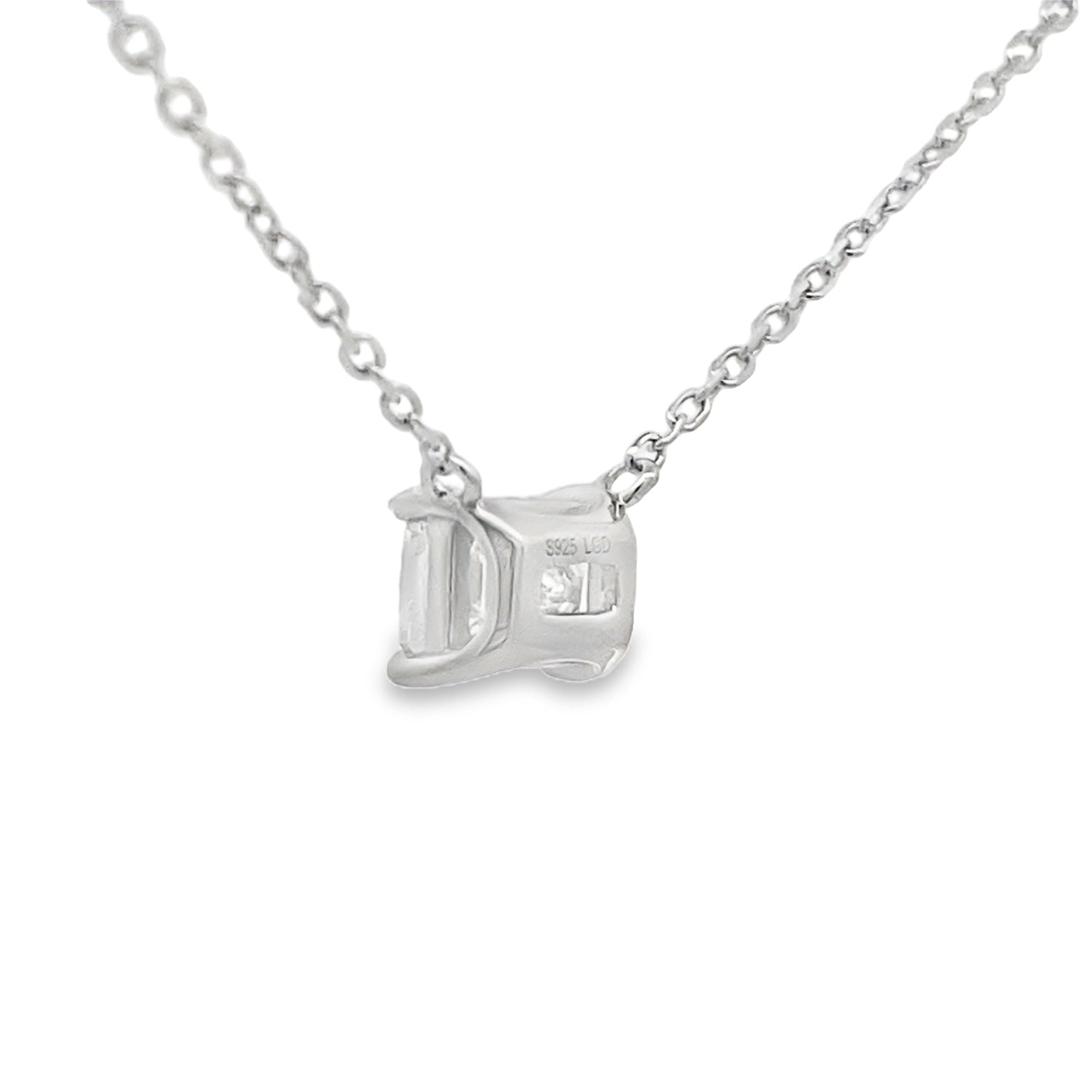1.00ct Lab Grown Diamond Pendant Sterling Silver Bids.com