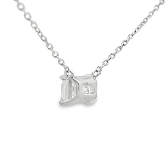 1.00ct Lab Grown Diamond Pendant Sterling Silver Bids.com