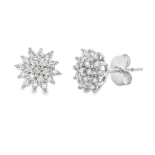.33ct Lab Grown Diamond Earrings 10KT White Gold Bids.com