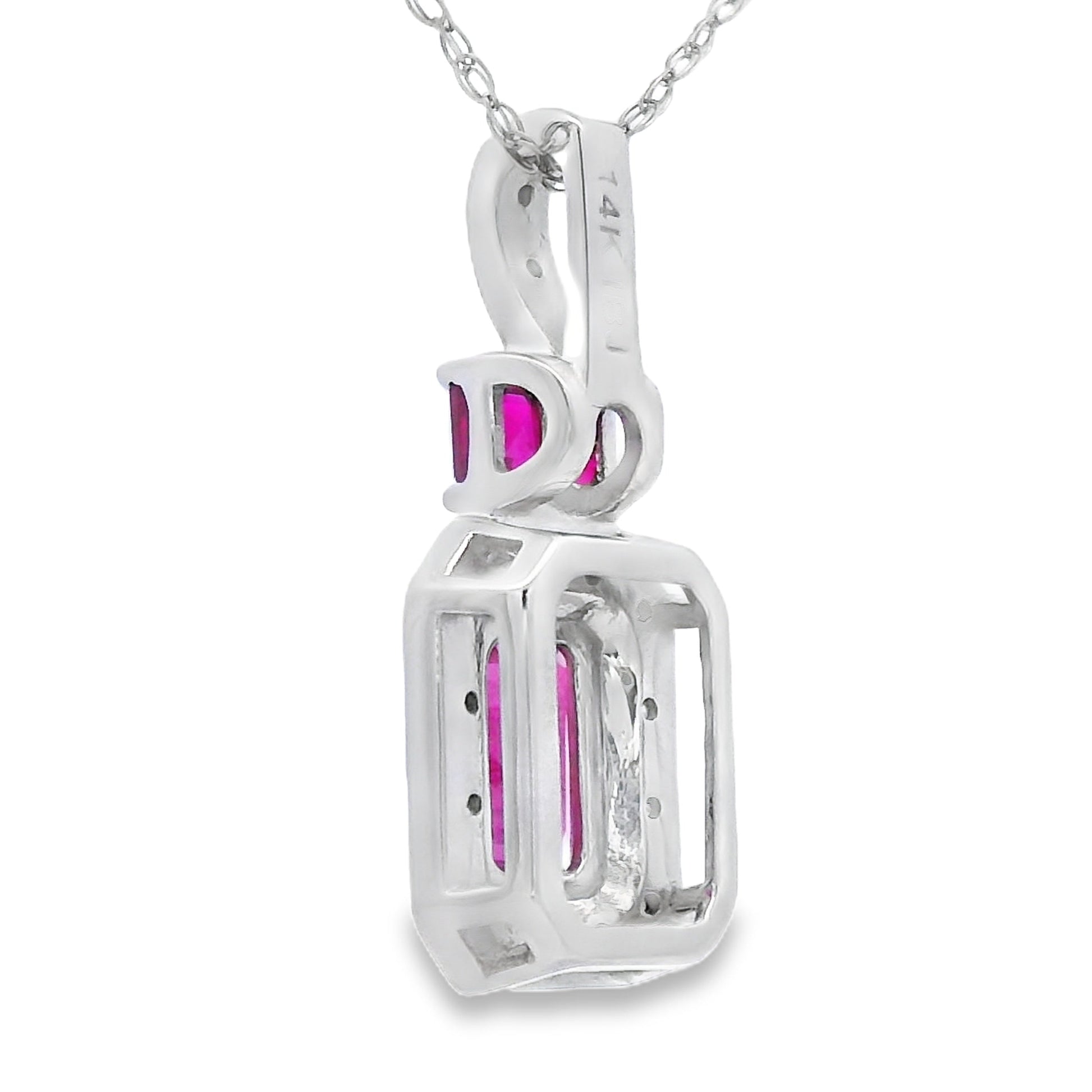 .82ct Ruby Diamond Fashion Pendants 14KT White Gold Bids.com