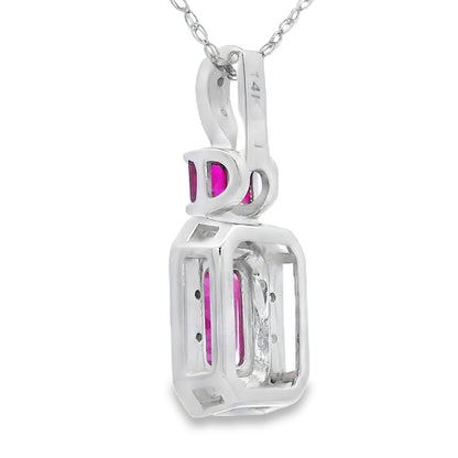.82ct Ruby Diamond Fashion Pendants 14KT White Gold Bids.com