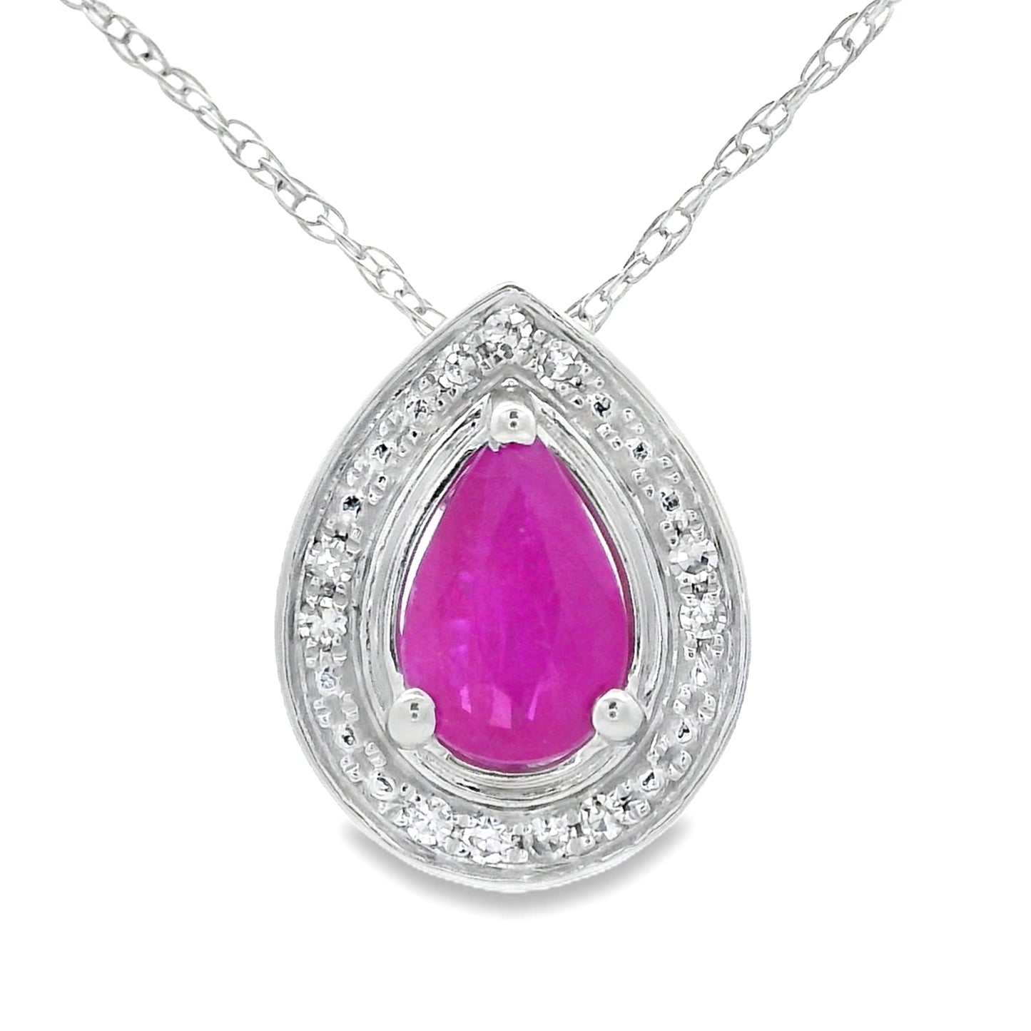 .51ct Ruby Diamond Fashion Pendants 10KT White Gold Bids.com