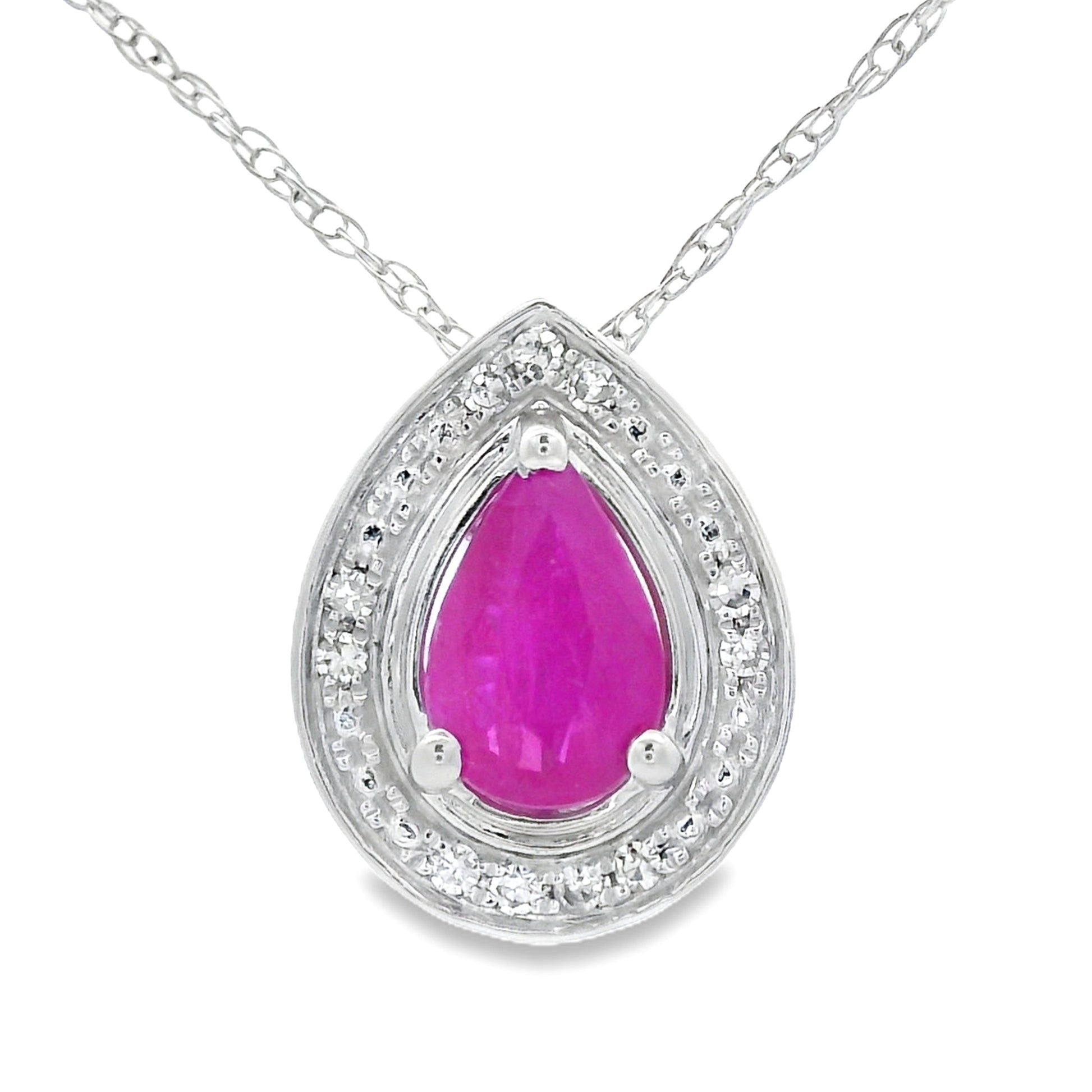 .51ct Ruby Diamond Fashion Pendants 10KT White Gold Bids.com