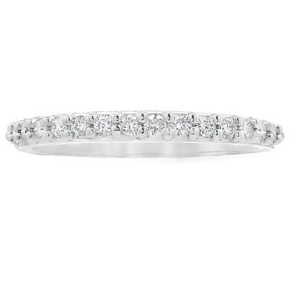 Natural .25ct Diamond Wedding Band Ring 14KT White Gold Bids.com