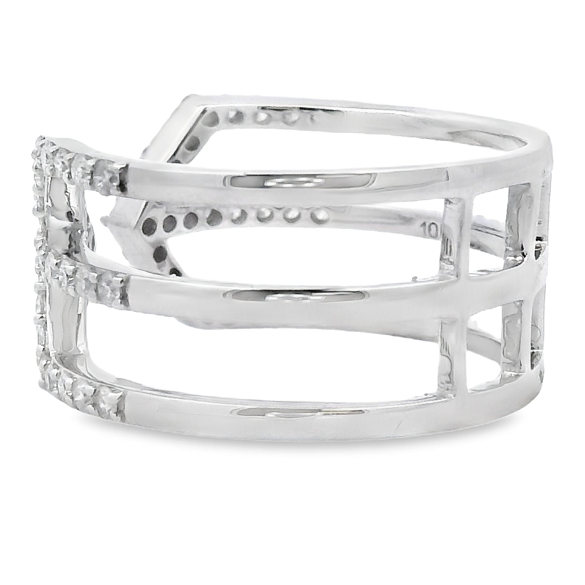 Genuine .50ct Diamond Ring 10KT White Gold Bids.com
