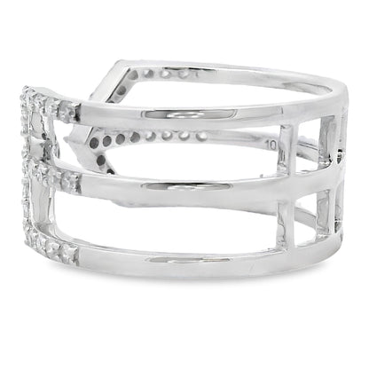 Genuine .50ct Diamond Ring 10KT White Gold Bids.com