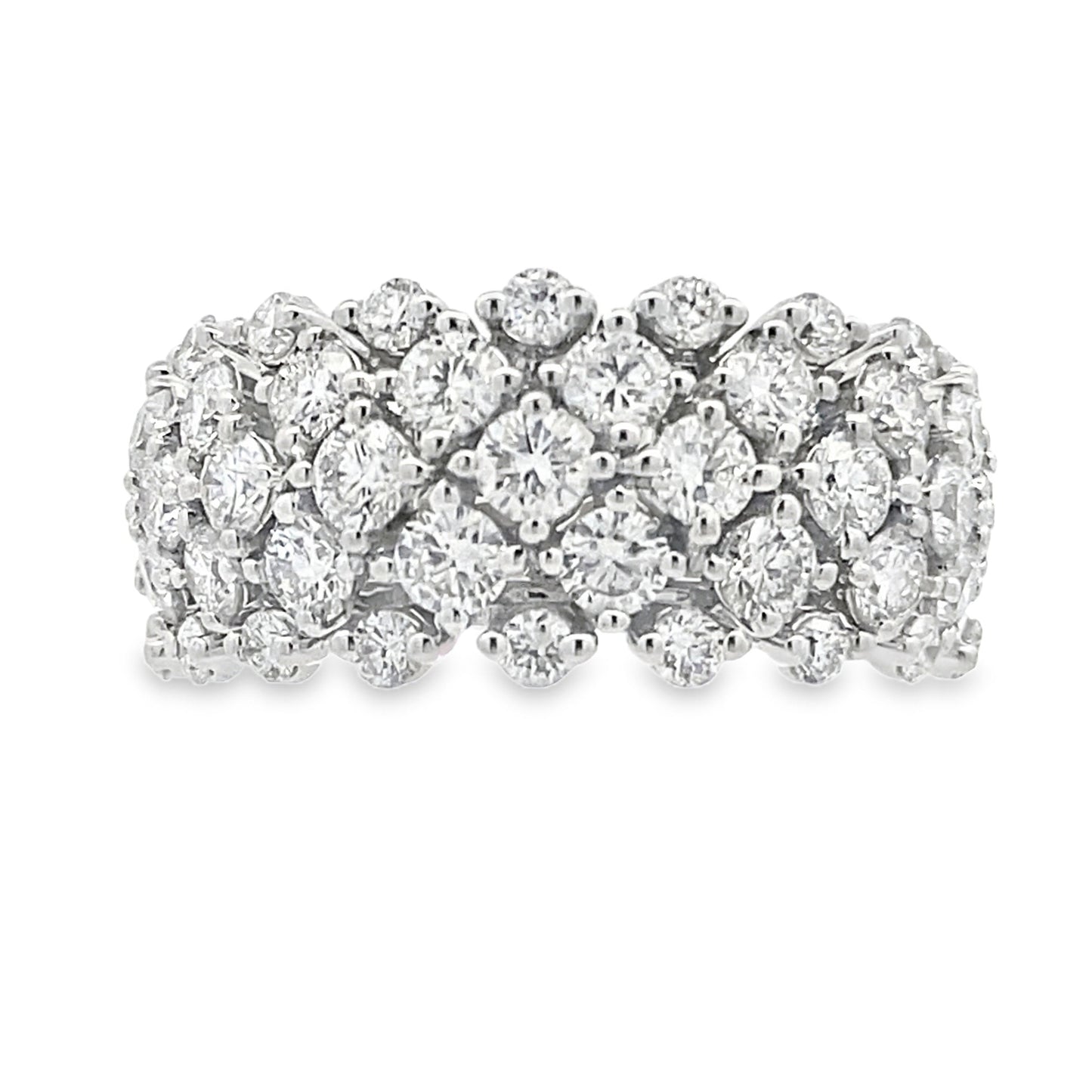 Lab Grown Diamond Fashion band rings 14KT White Gold Bids.com