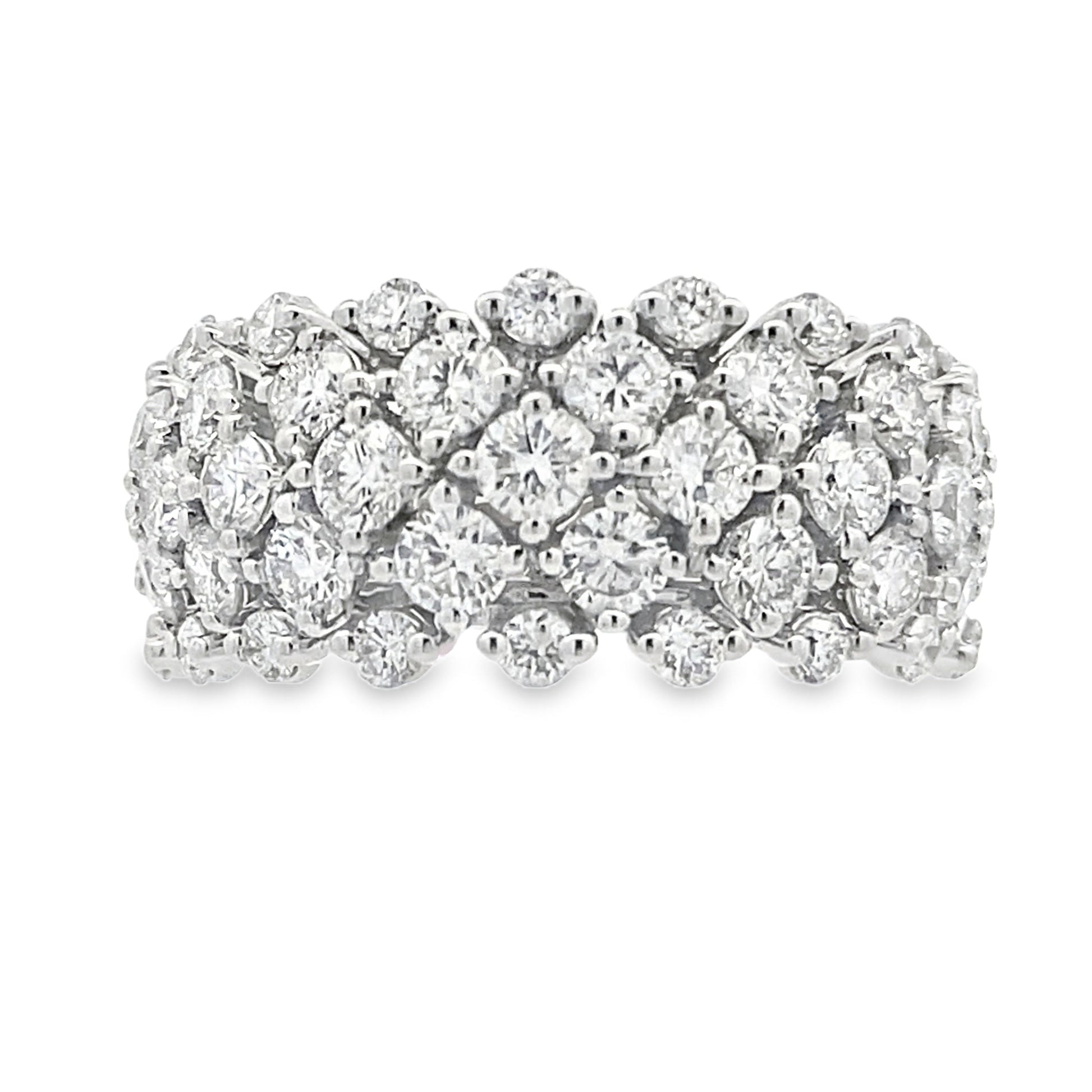 Lab Grown Diamond Fashion band rings 14KT White Gold Bids.com