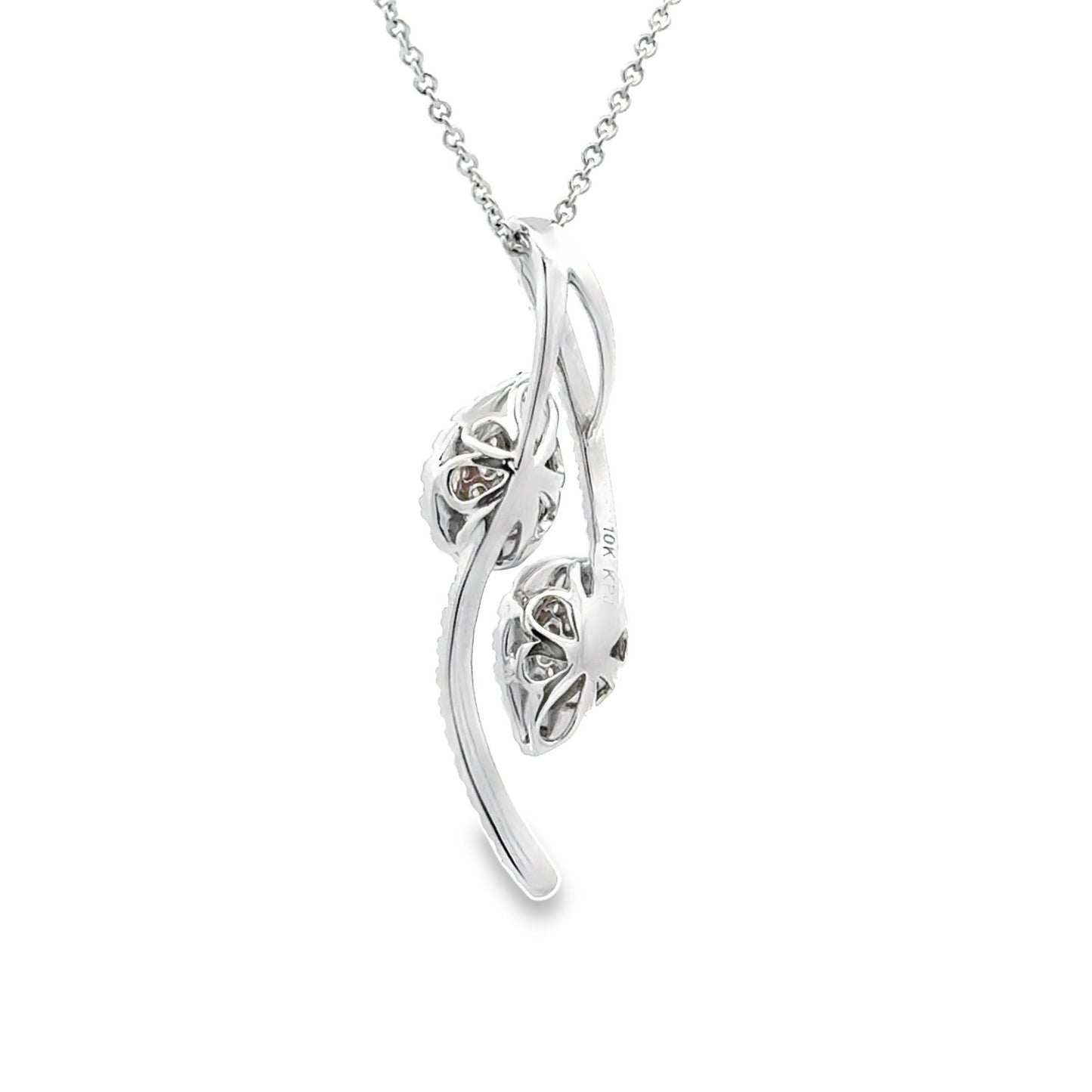Genuine .50ct Diamond Fashion Pendants 10KT White Gold Bids.com