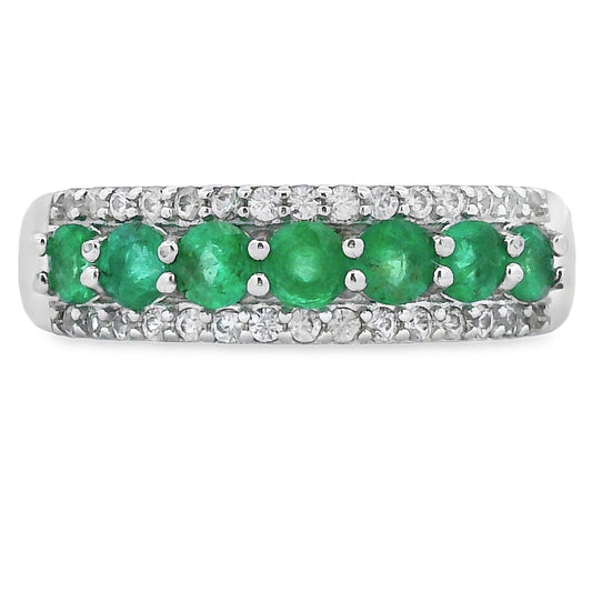 Natural White Topaz 3 Stone Ring Sterling Silver Bids.com