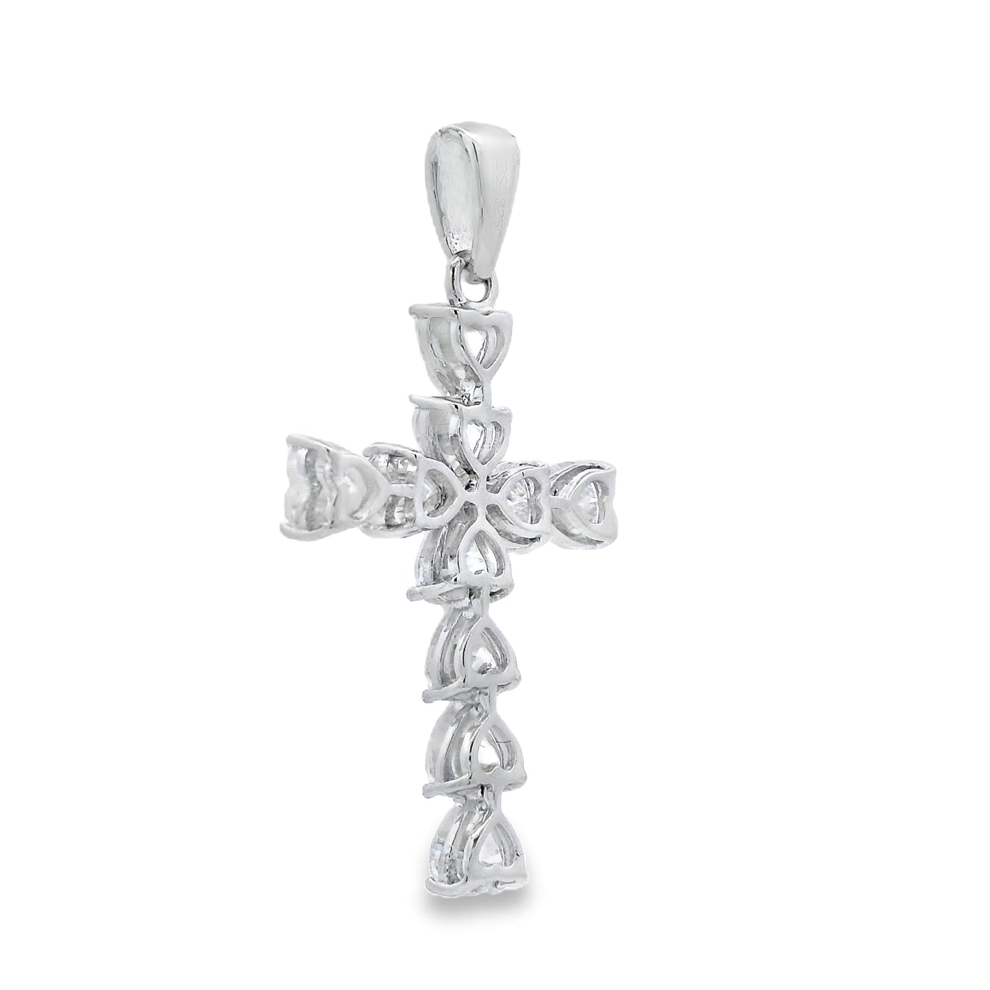 Moissanite Cross Religious Pendant Sterling Silver Bids.com