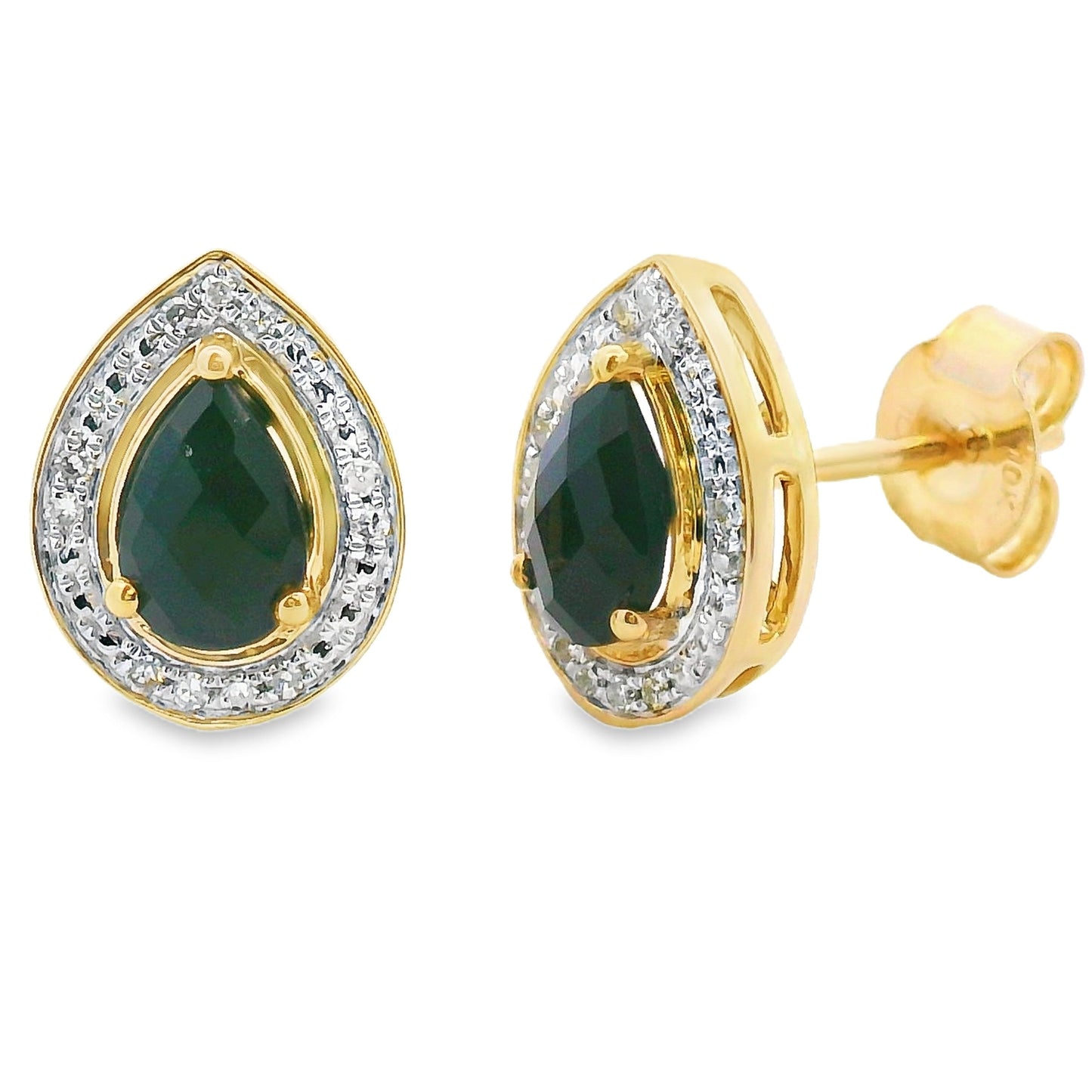 .96ct Onyx Diamond Dangle Earrings 10KT Yellow Gold Bids.com