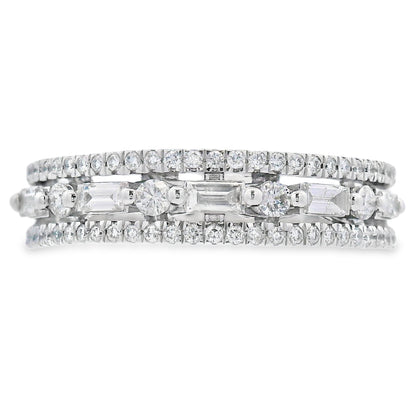 .50ct Diamond Fashion band rings 14KT White Gold Bids.com