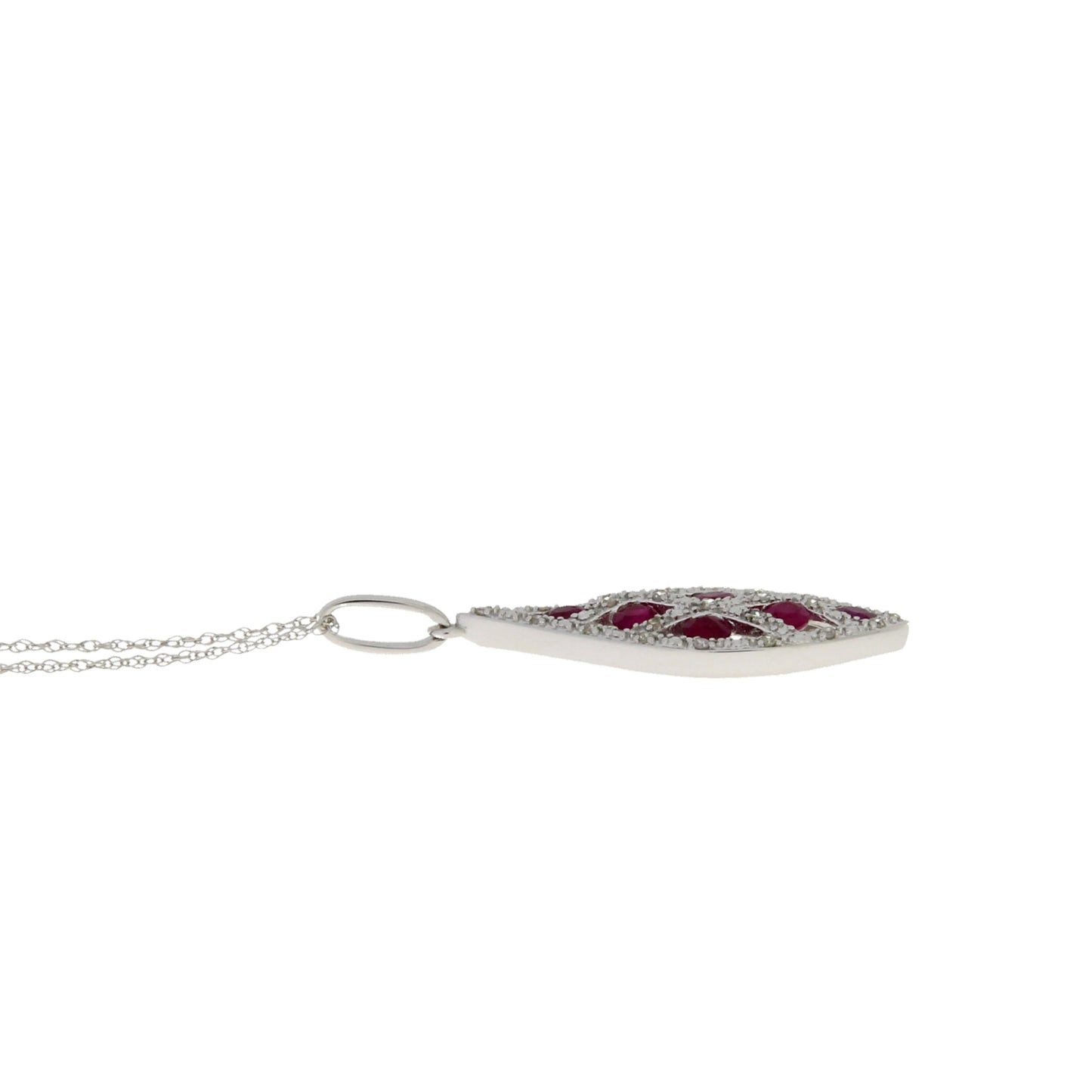 .58ct Ruby Diamond Fashion Pendants 14KT White Gold Bids.com