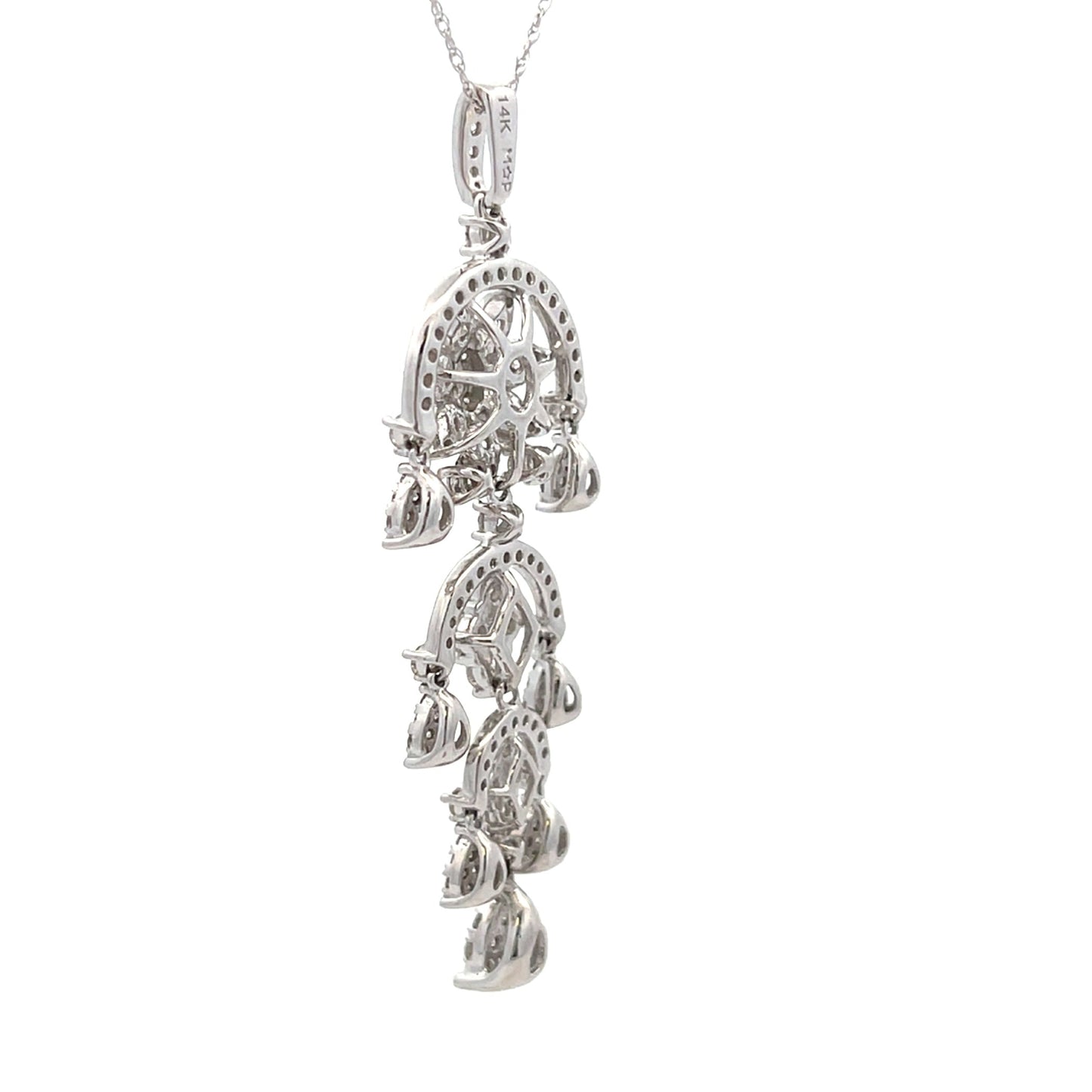 Natural 1.50ct Diamond Fashion Pendants 14KT White Gold Bids.com