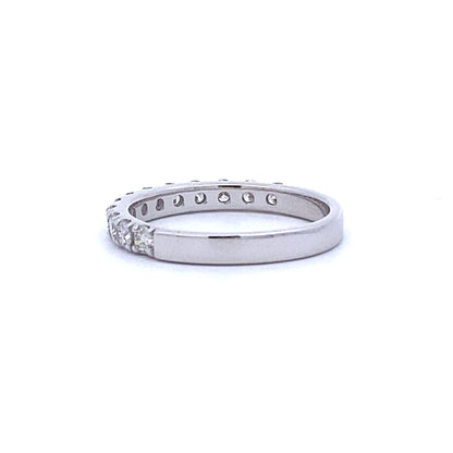 Natural .75ct Diamond Wedding Band Ring 14KT White Gold Bids.com