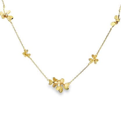 Genuine Cubic Zirconia Flower Pendant Sterling Silver Bids.com
