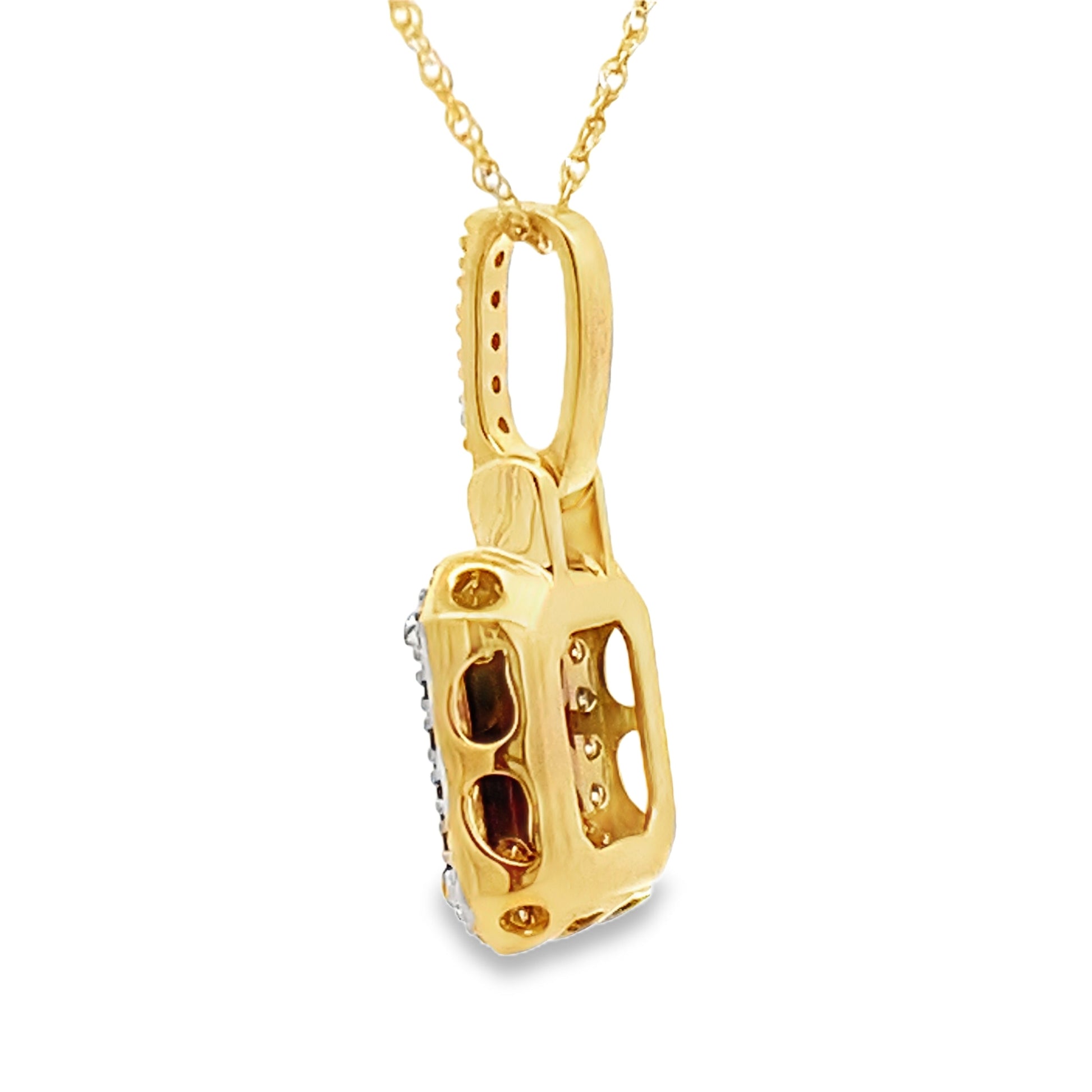 1.31ct Garnet Diamond Fashion Pendants 10KT Yellow Gold Bids.com