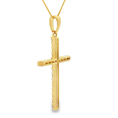 .21ct Diamond Cross Religious Pendant 14KT Yellow Gold Bids.com