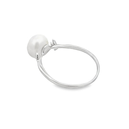 Genuine FW Pearl Ring Sterling Silver Bids.com