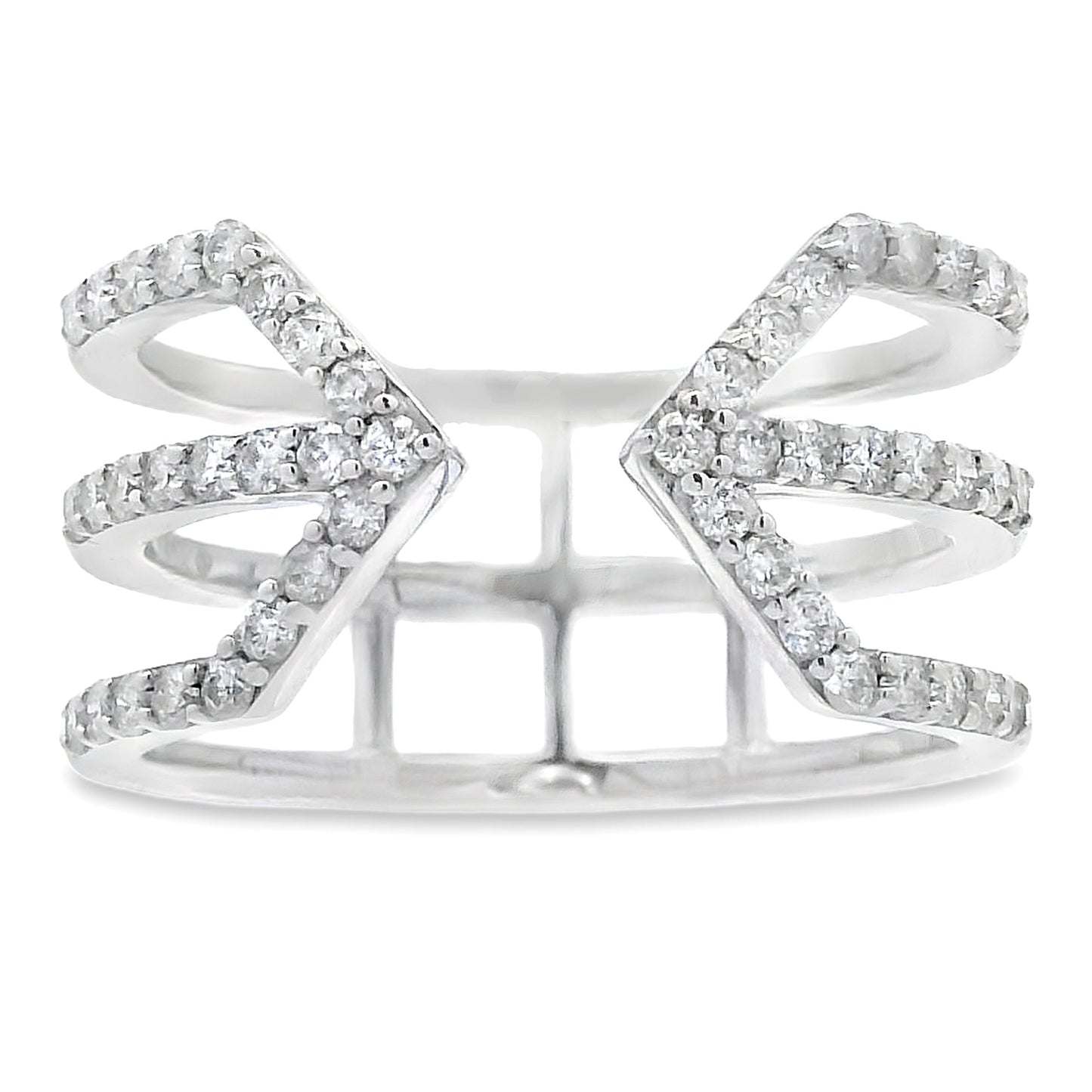 Genuine .50ct Diamond Ring 10KT White Gold Bids.com