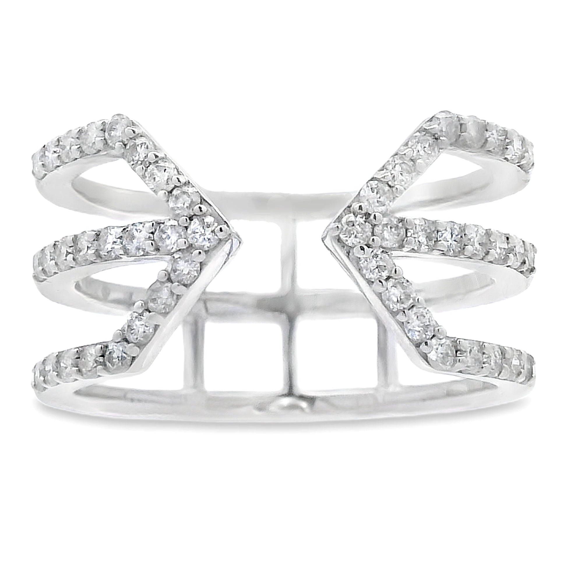 Genuine .50ct Diamond Ring 10KT White Gold Bids.com