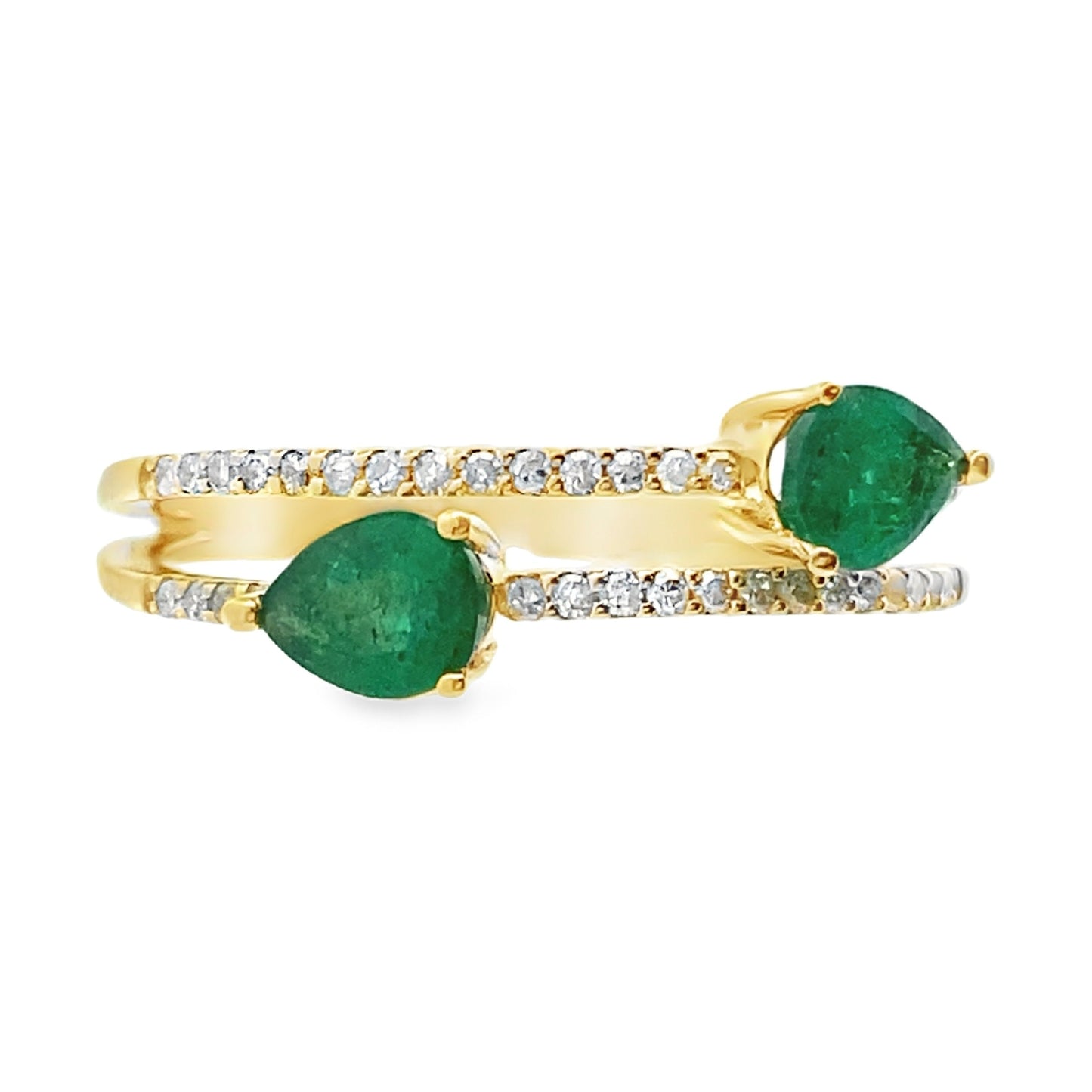 Genuine .50ct Emerald Diamond Ring 14KT Yellow Gold Bids.com