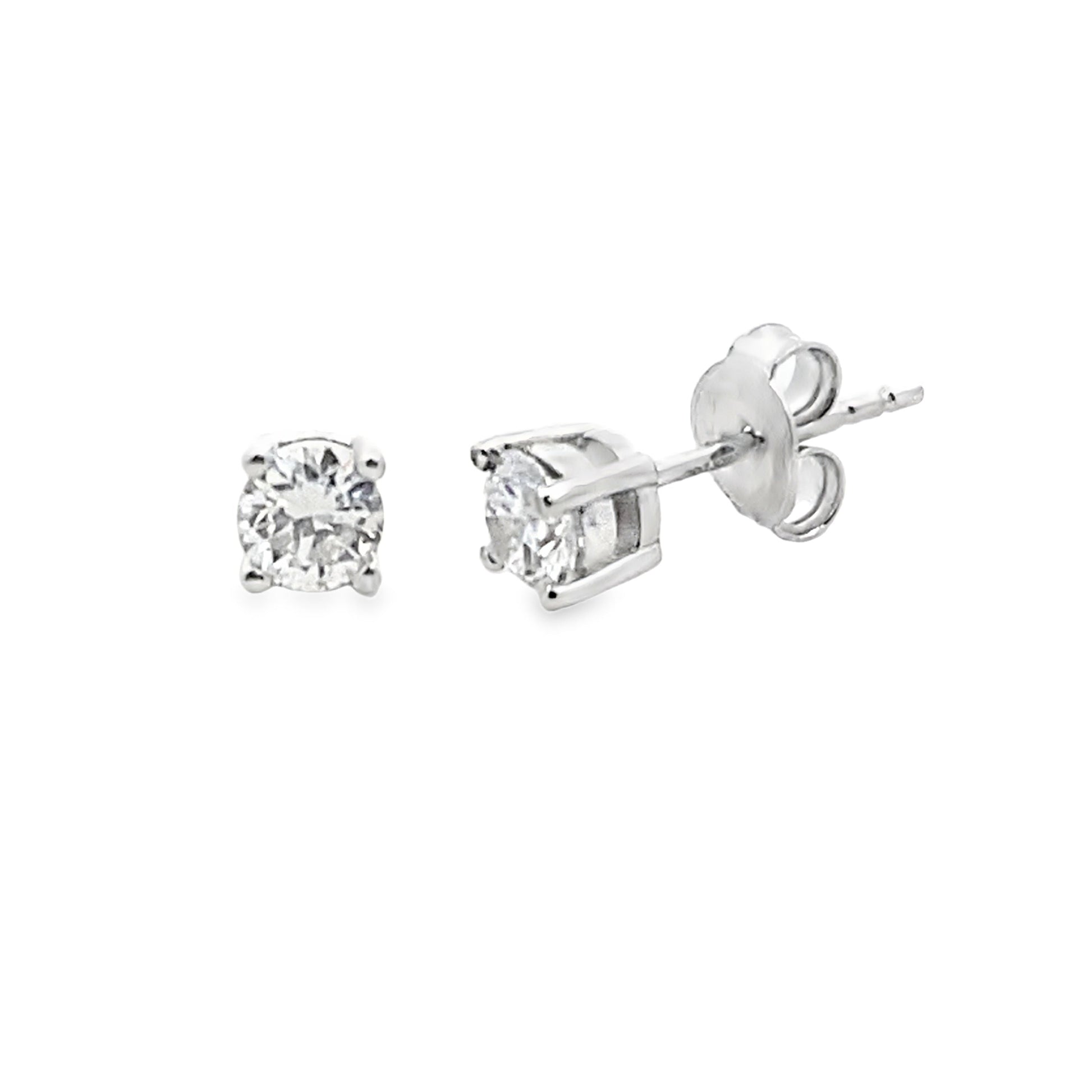 .50ct Lab Grown Diamond Stud Earrings Sterling Silver Bids.com