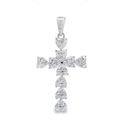 Moissanite Cross Religious Pendant Sterling Silver Bids.com