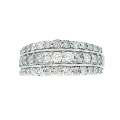 1.00ct Diamond Wedding Band Ring 10KT White Gold Bids.com
