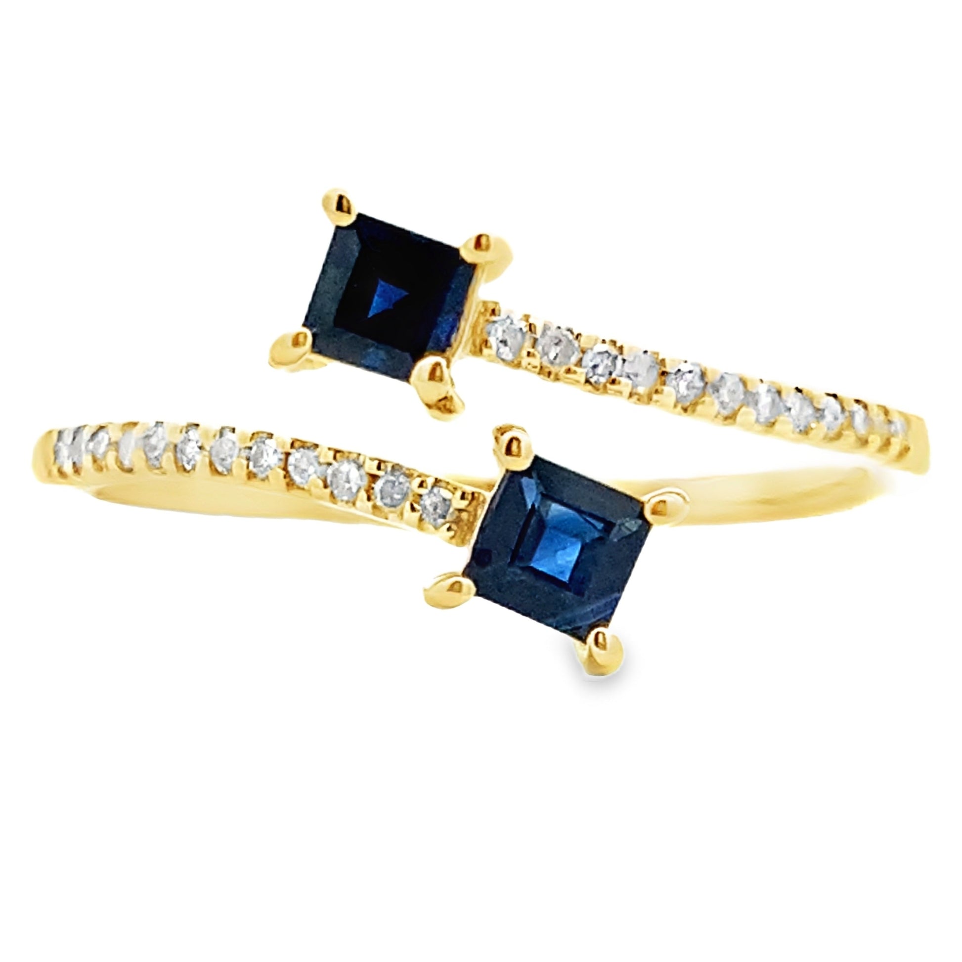 Genuine .61ct Sapphire Diamond Ring 14KT Yellow Gold Bids.com