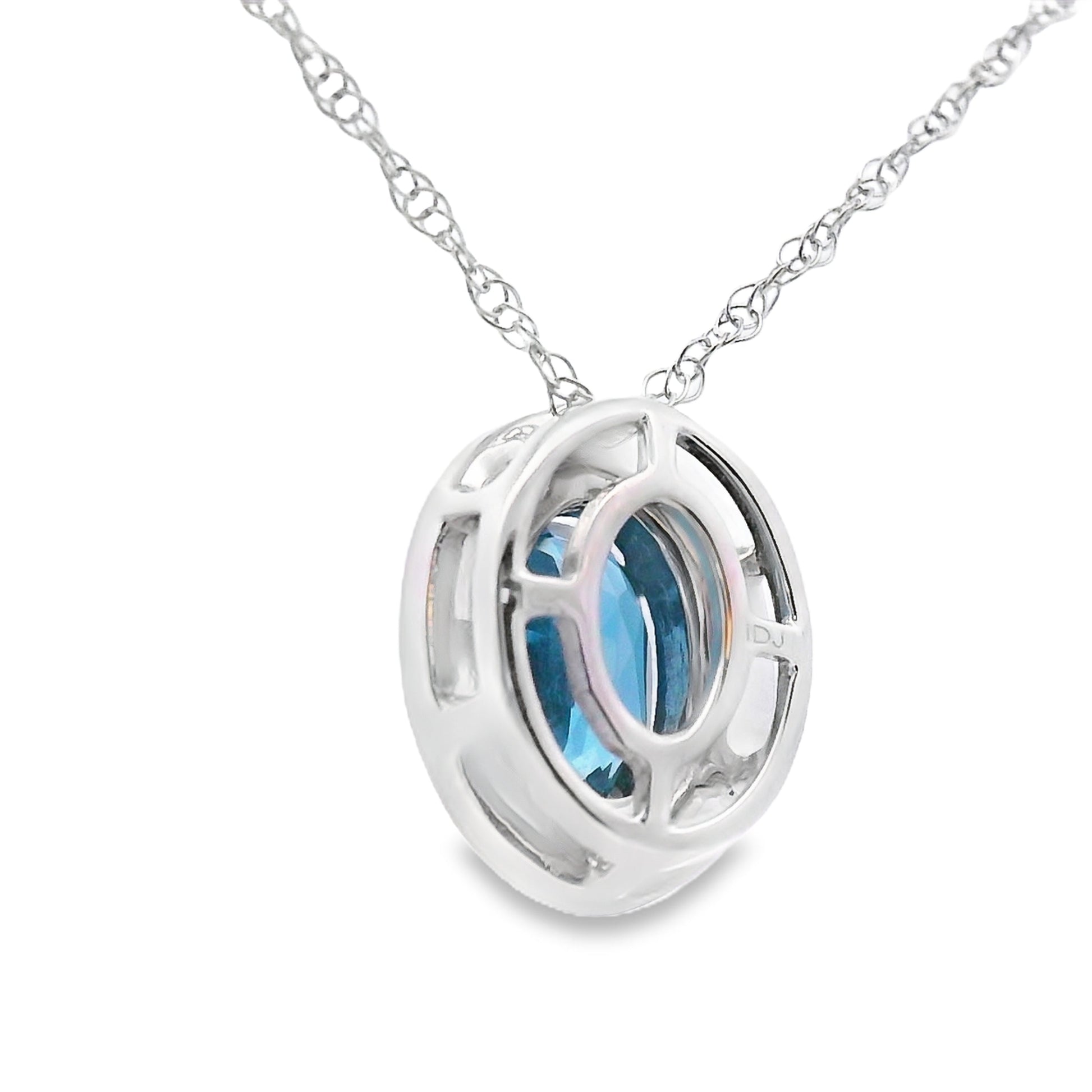 London Blue Topaz Fashion Pendants 10KT White Gold Bids.com