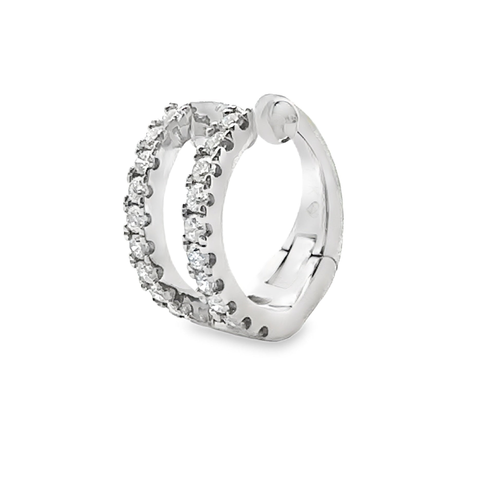 Natural .25ct Diamond Ear Cuff 14KT White Gold Bids.com
