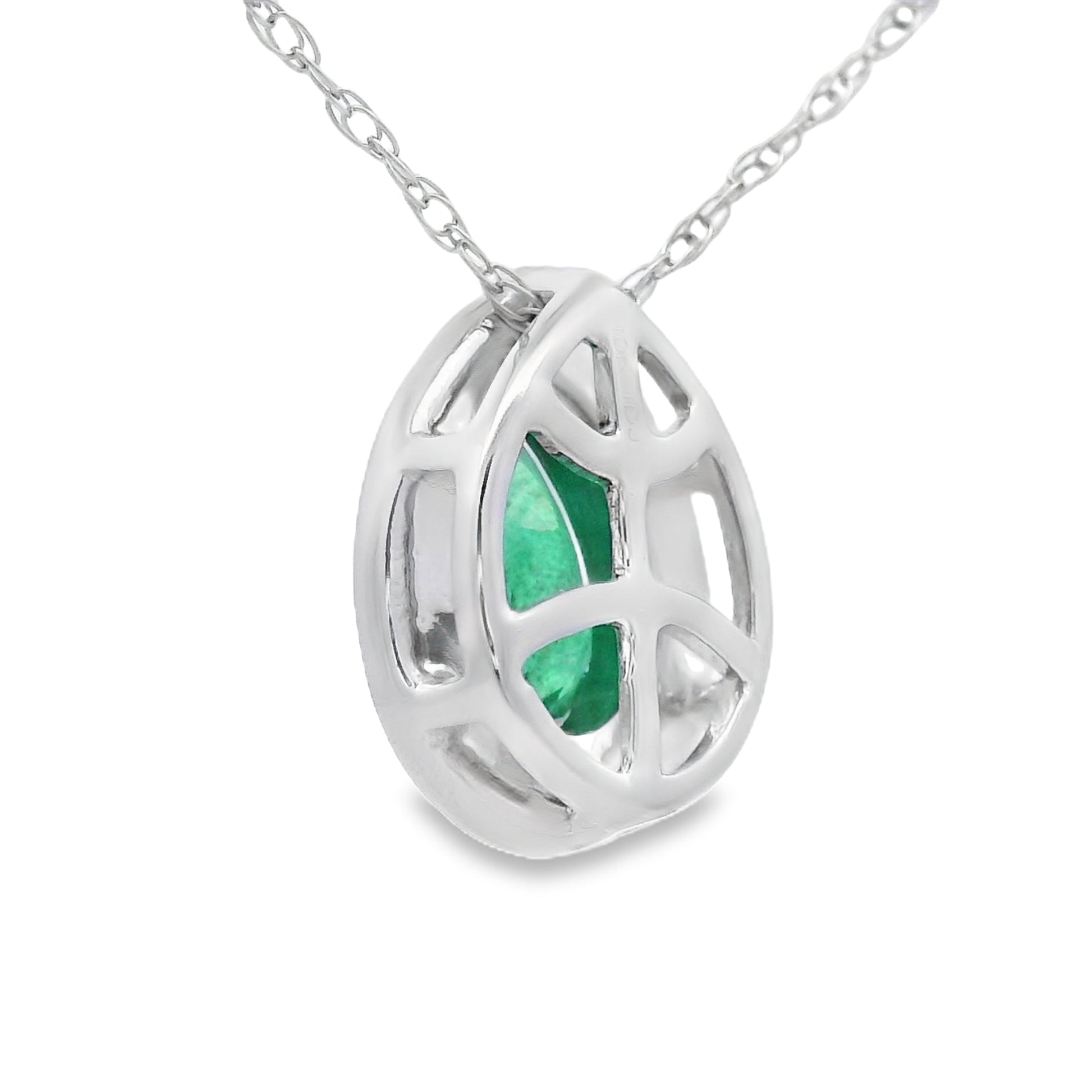 .41ct Emerald Diamond Fashion Pendants 10KT White Gold Bids.com